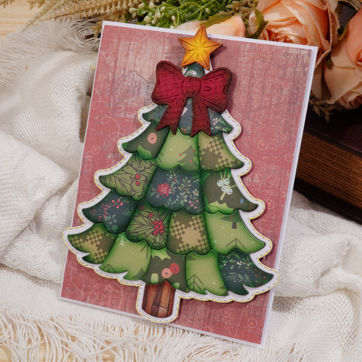 Kokorosa Metal Cutting Dies with Bow Christmas Tree