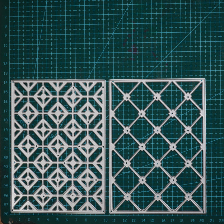 Kokorosa Metal Cutting Dies with Two Diamond Background Board