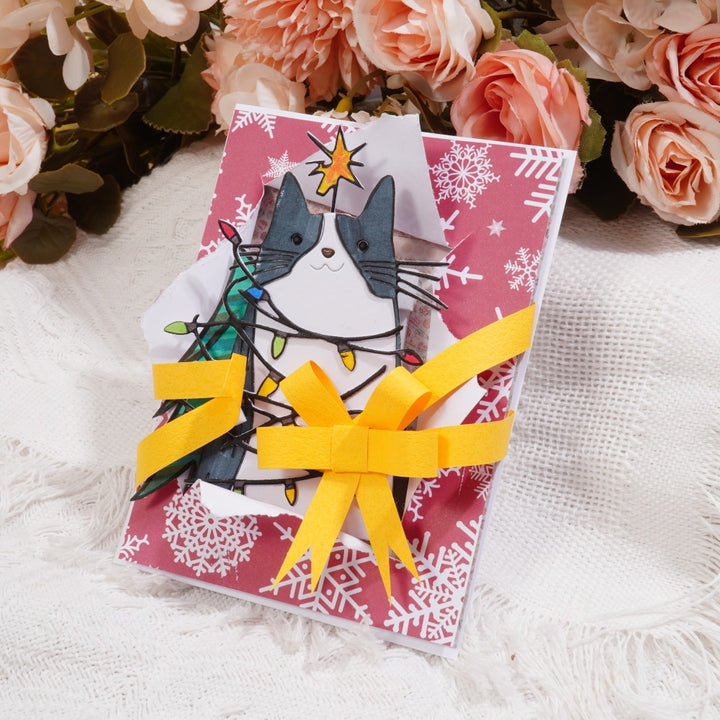 Kokorosa Metal Cutting Dies with String Lights and Cat