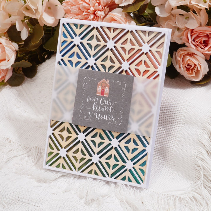 Kokorosa Metal Cutting Dies with Two Diamond Background Board