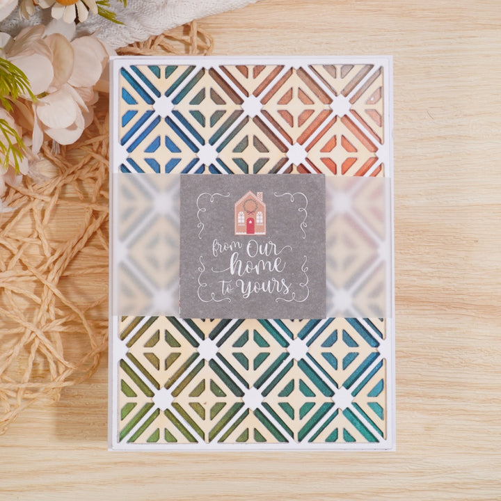 Kokorosa Metal Cutting Dies with Two Diamond Background Board