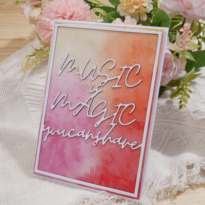 Kokorosa Metal Cutting Dies with music is magic you can share Word