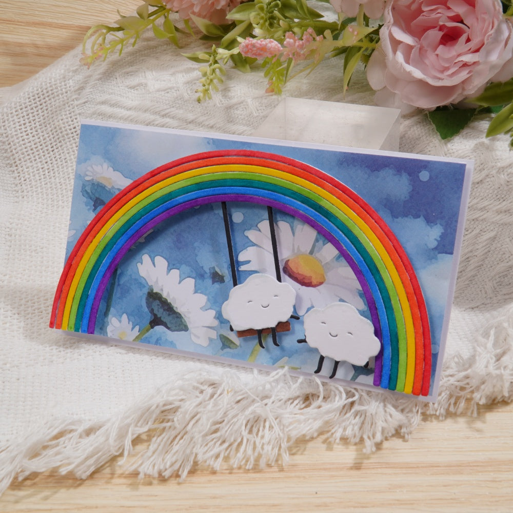 Kokorosa Metal Cutting Dies with Clouds Swinging on Rainbow
