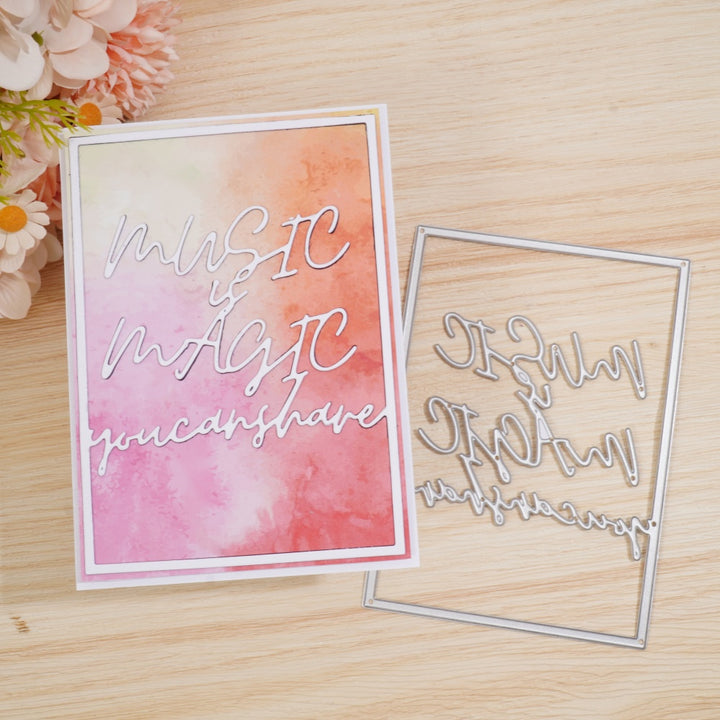 Kokorosa Metal Cutting Dies with music is magic you can share Word