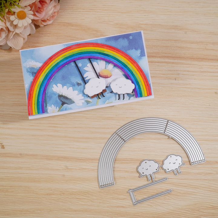 Kokorosa Metal Cutting Dies with Clouds Swinging on Rainbow