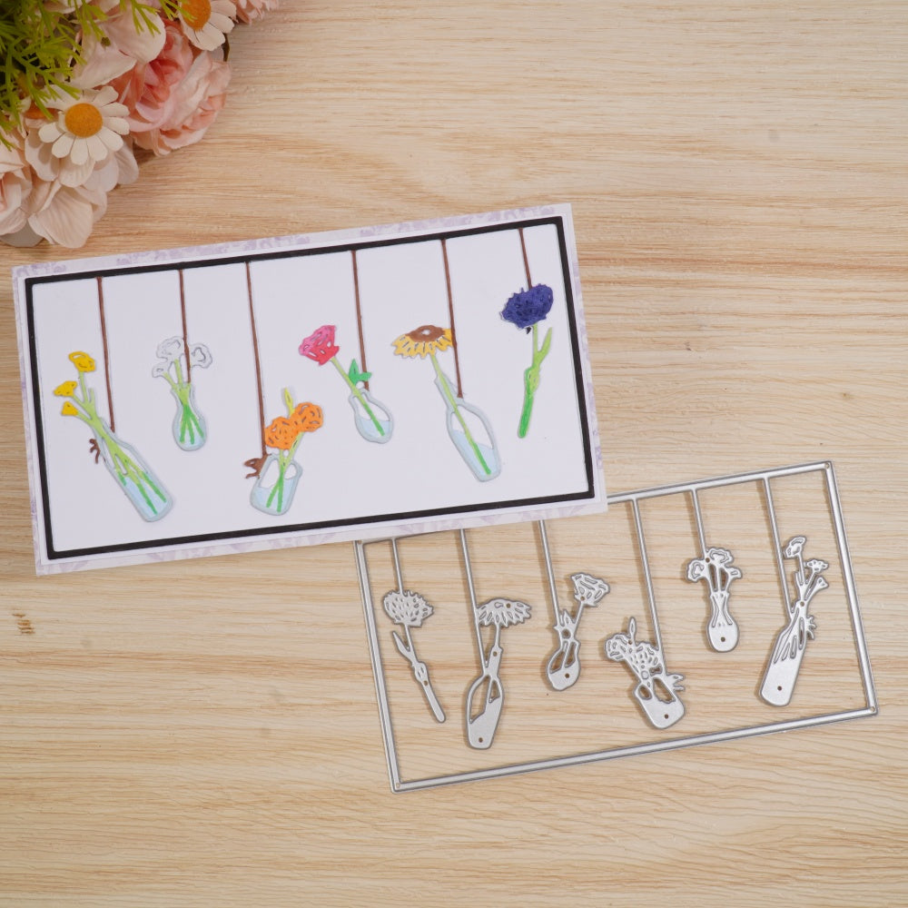 Kokorosa Metal Cutting Dies with Hanging Flower Bottles