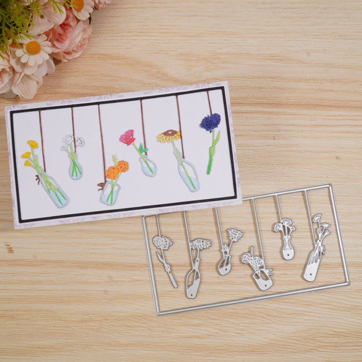 Kokorosa Metal Cutting Dies with Hanging Flower Bottles