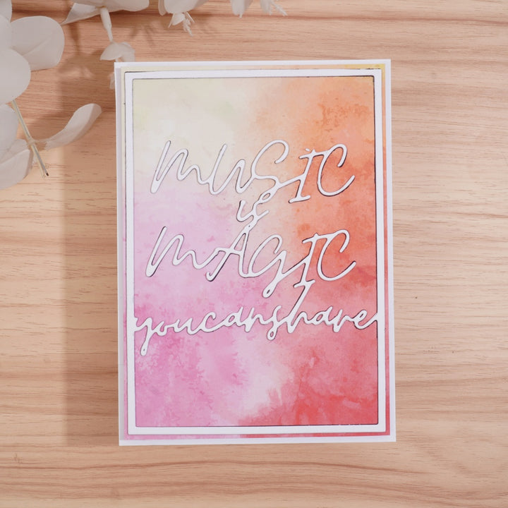 Kokorosa Metal Cutting Dies with music is magic you can share Word