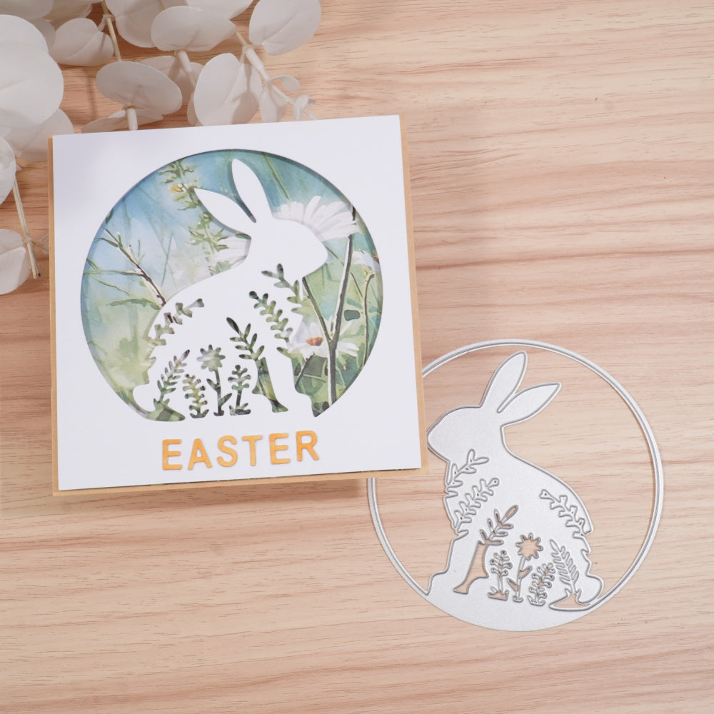 Kokorosa Metal Cutting Dies with Easter Grass Rabbit