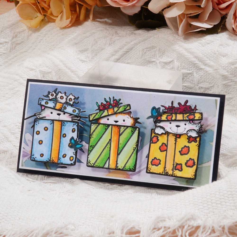 Kokorosa Metal Cutting Dies with Gift Box Cats