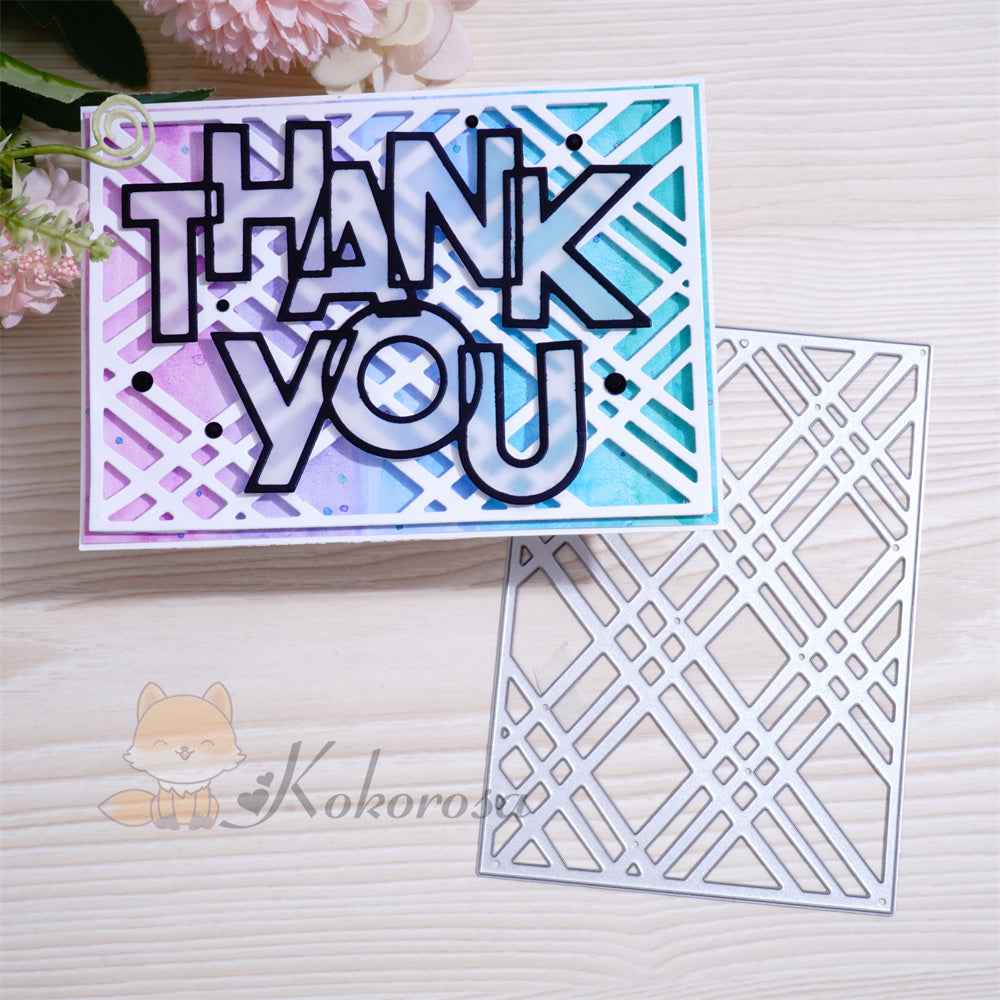 Kokorosa Metal Cutting Dies with Diagonal Background Board