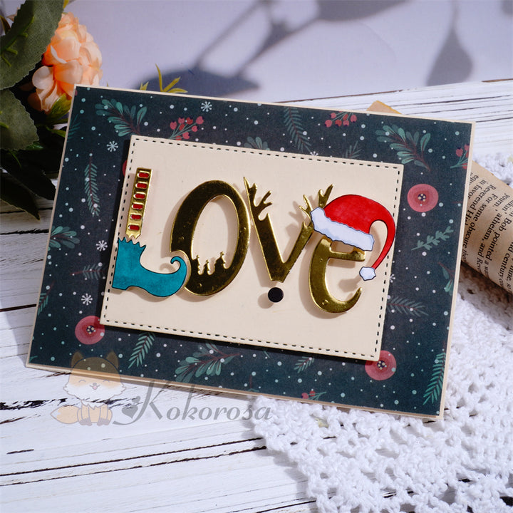 Kokorosa Metal Cutting Dies with Elf Love Word