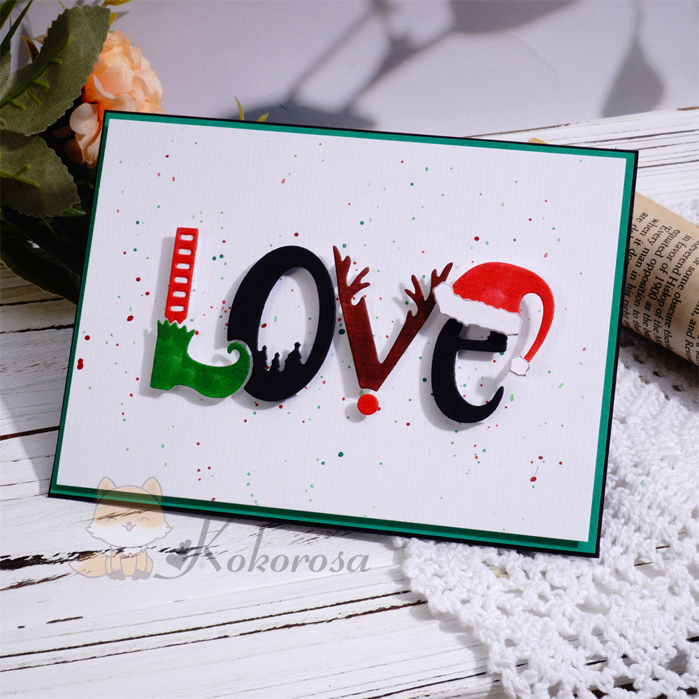 Kokorosa Metal Cutting Dies with Elf Love Word