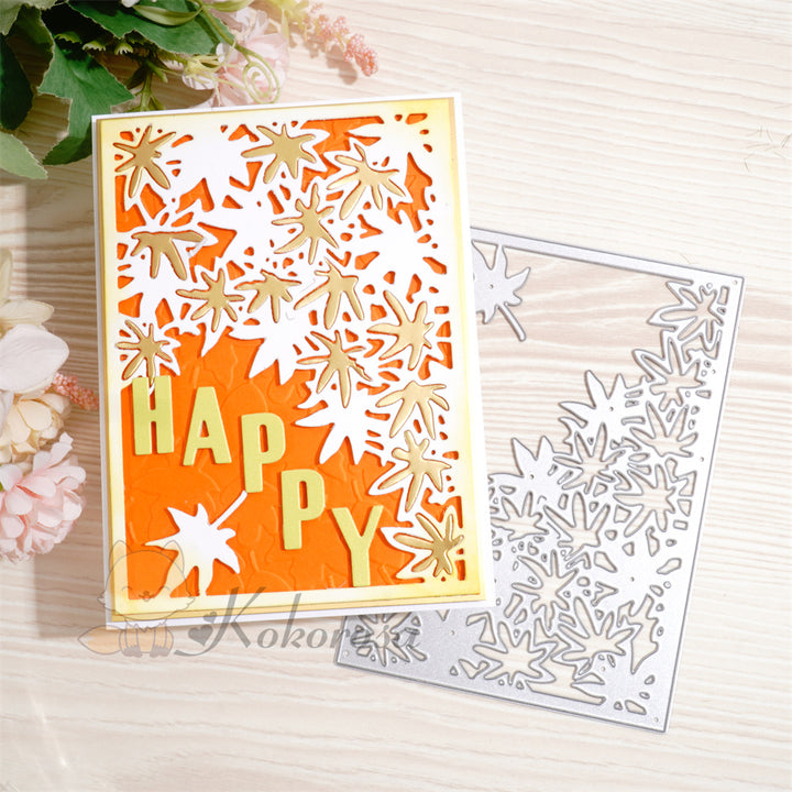 Kokorosa Metal Cutting Dies with Fallen Leaves Background Board