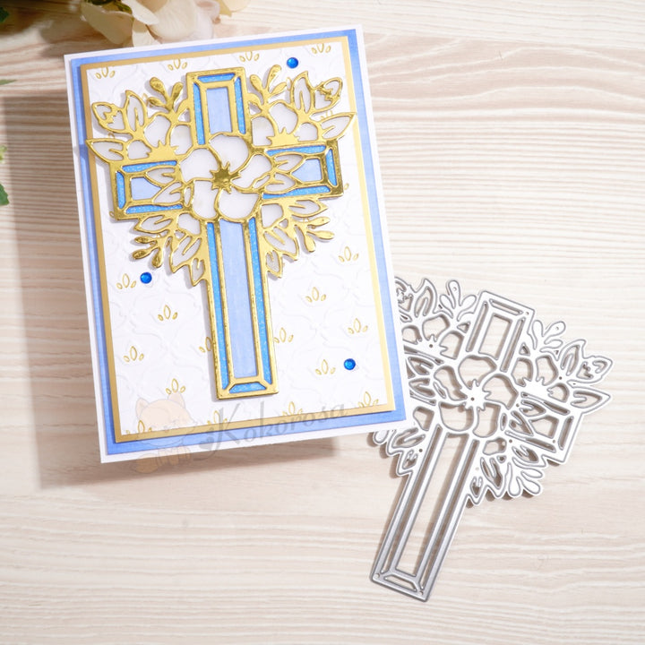 Kokorosa Metal Cutting Dies with Flowers Cross