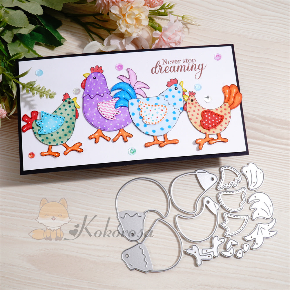 Kokorosa Metal Cutting Dies with Four Chicken