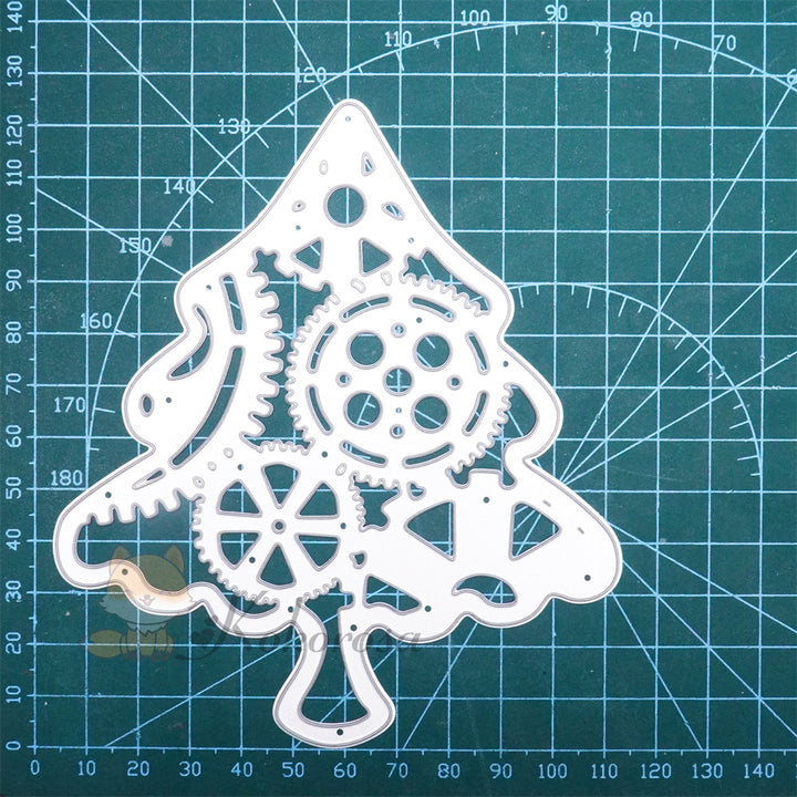 Kokorosa Metal Cutting Dies with Gear Christmas Tree