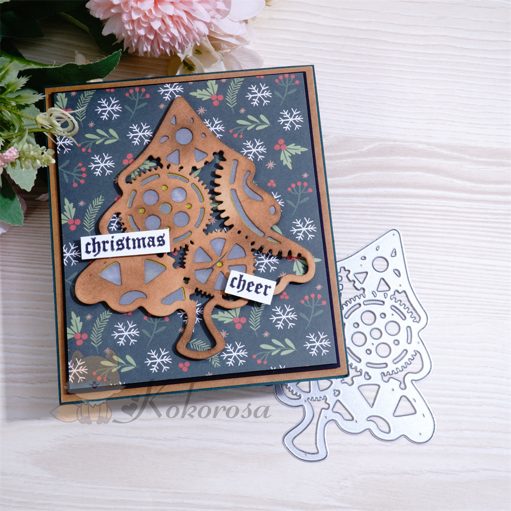 Kokorosa Metal Cutting Dies with Gear Christmas Tree