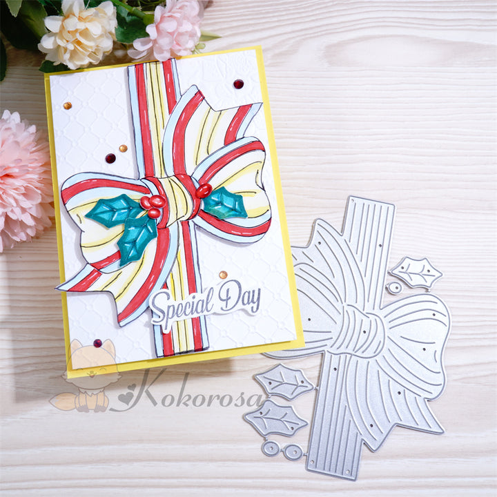 Kokorosa Metal Cutting Dies with Gift Ribbon Decoration