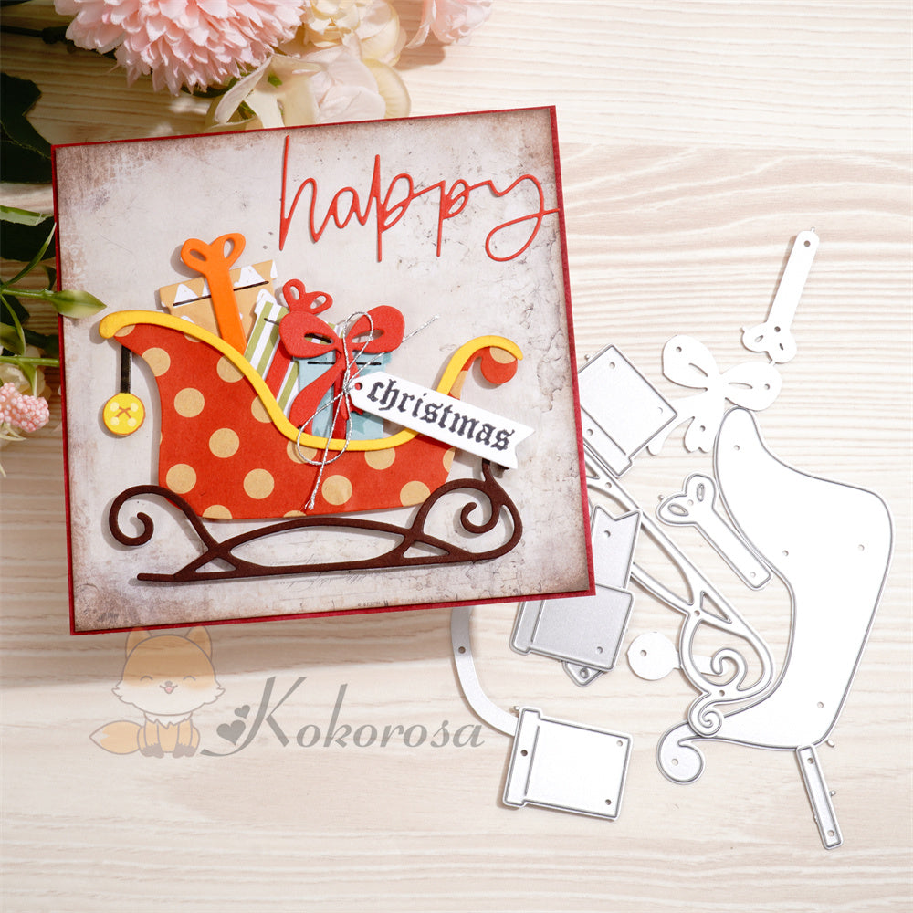 Kokorosa Metal Cutting Dies with Gifts in Sleigh