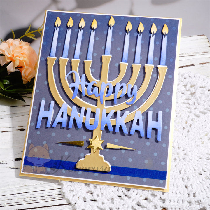 Kokorosa Metal Cutting Dies with Happy HANUKKAH