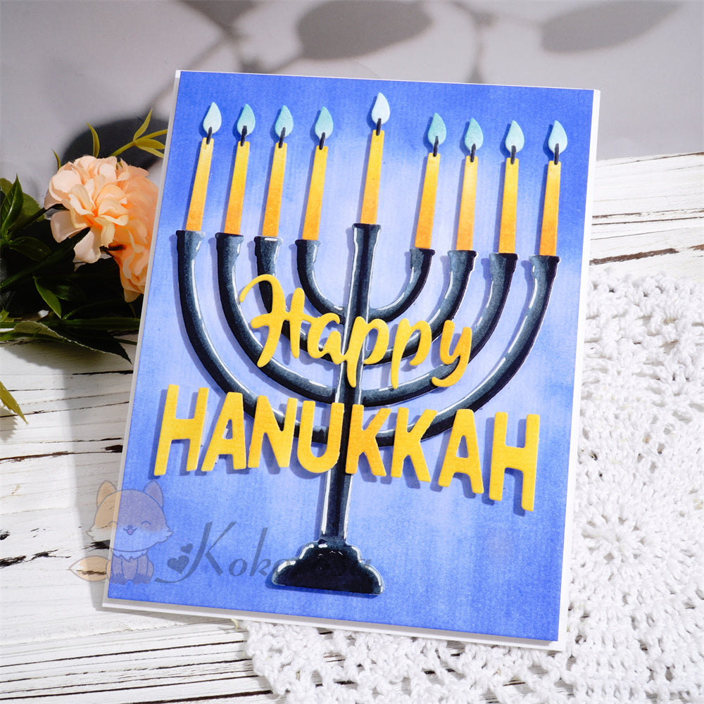 Kokorosa Metal Cutting Dies with Happy HANUKKAH