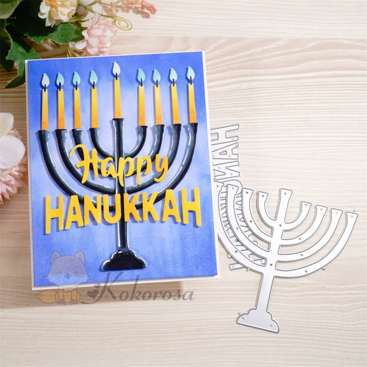 Kokorosa Metal Cutting Dies with Happy HANUKKAH