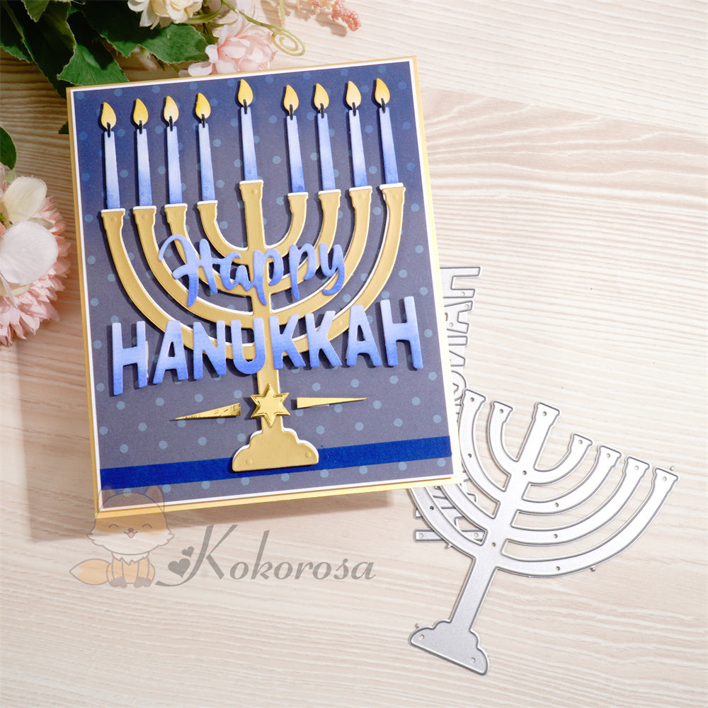 Kokorosa Metal Cutting Dies with Happy HANUKKAH