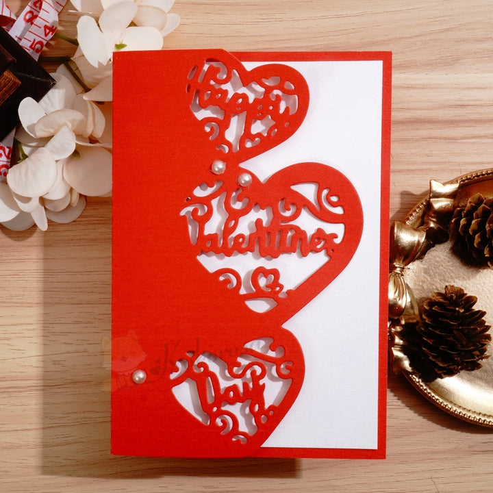 Kokorosa Metal Cutting Dies with ‘Happy Valentine's Day’ Border