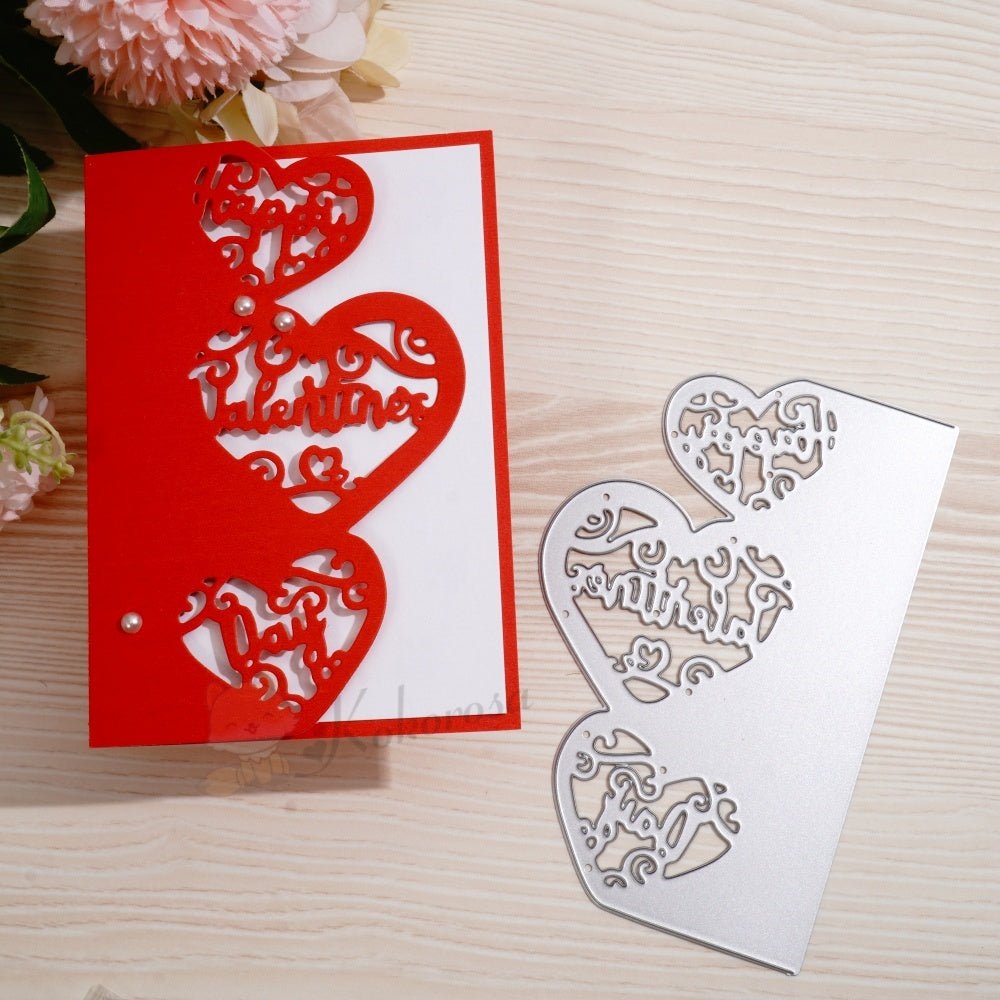 Kokorosa Metal Cutting Dies with ‘Happy Valentine's Day’ Border