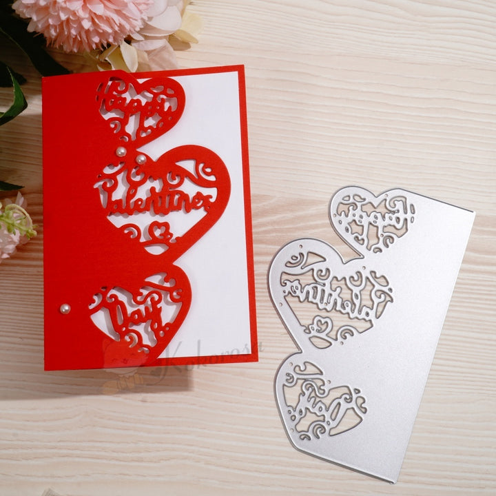 Kokorosa Metal Cutting Dies with ‘Happy Valentine's Day’ Border