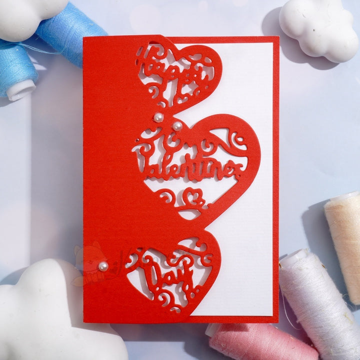 Kokorosa Metal Cutting Dies with ‘Happy Valentine's Day’ Border