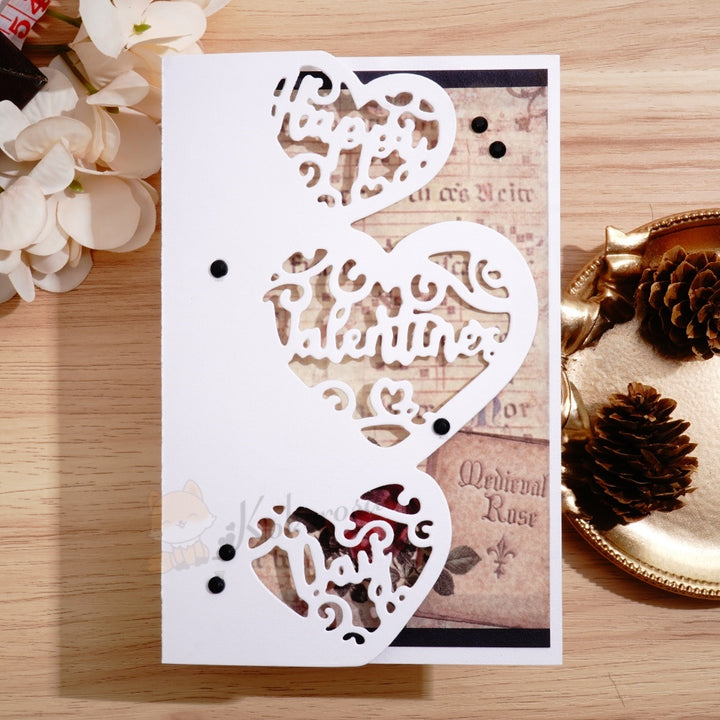 Kokorosa Metal Cutting Dies with ‘Happy Valentine's Day’ Border