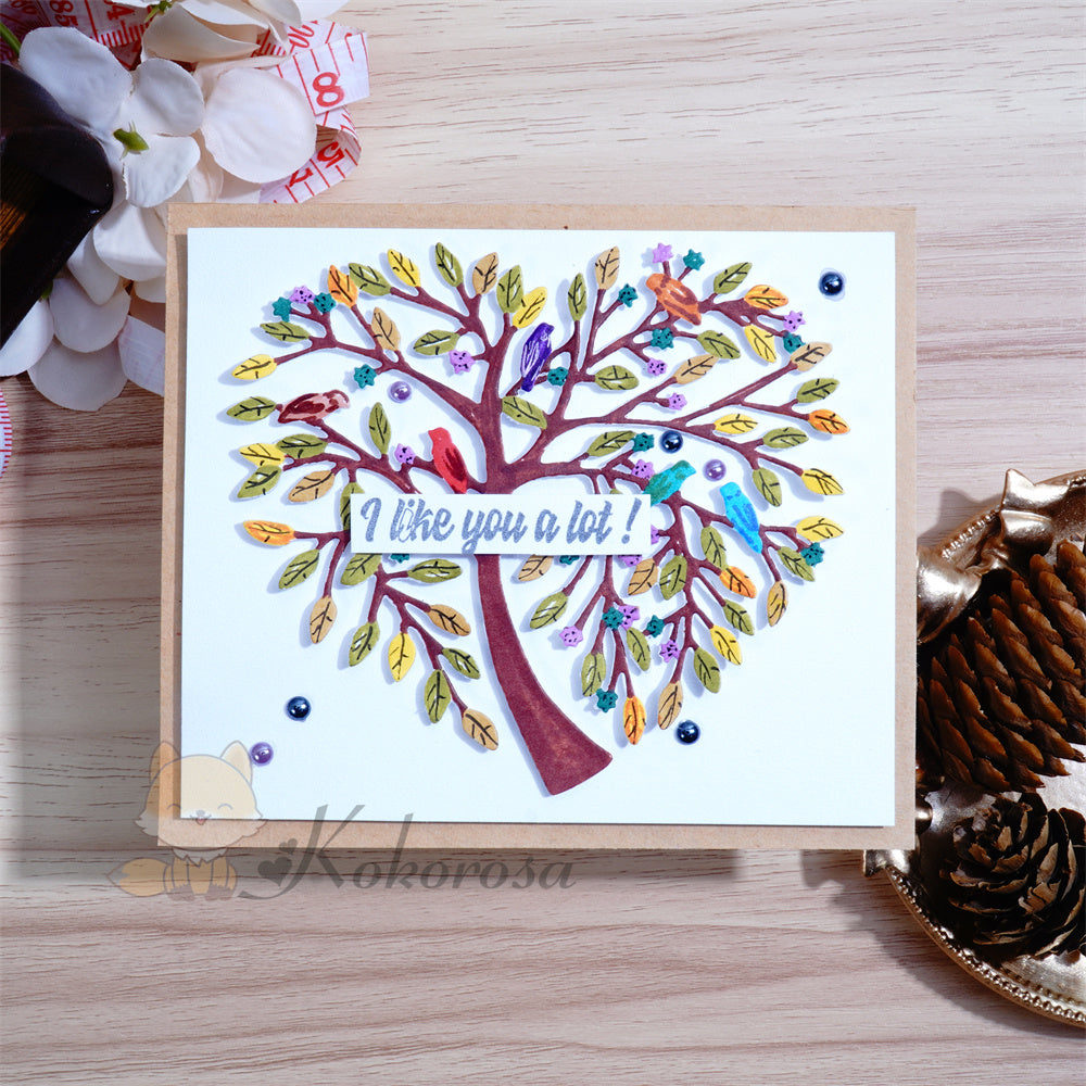 Kokorosa Metal Cutting Dies with Heart Tree