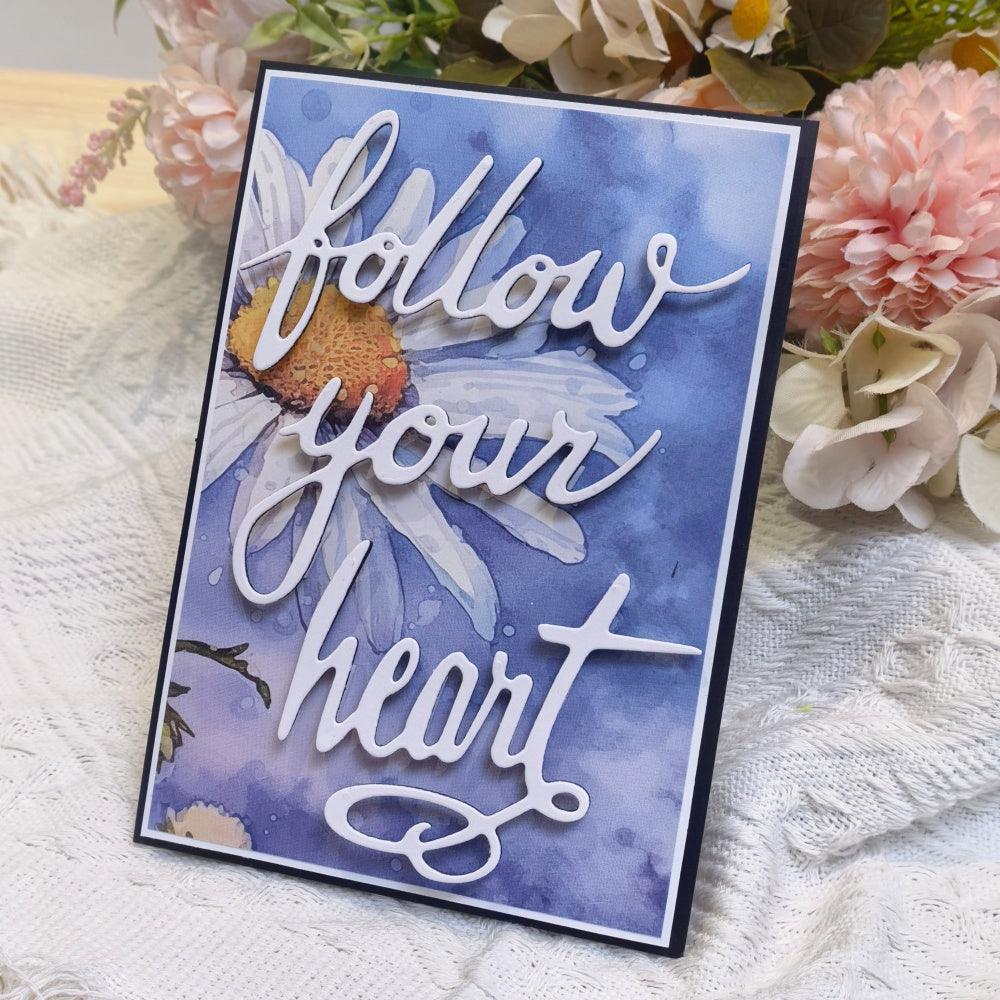 Kokorosa Metal Cutting Dies with Follow Your Heart Word