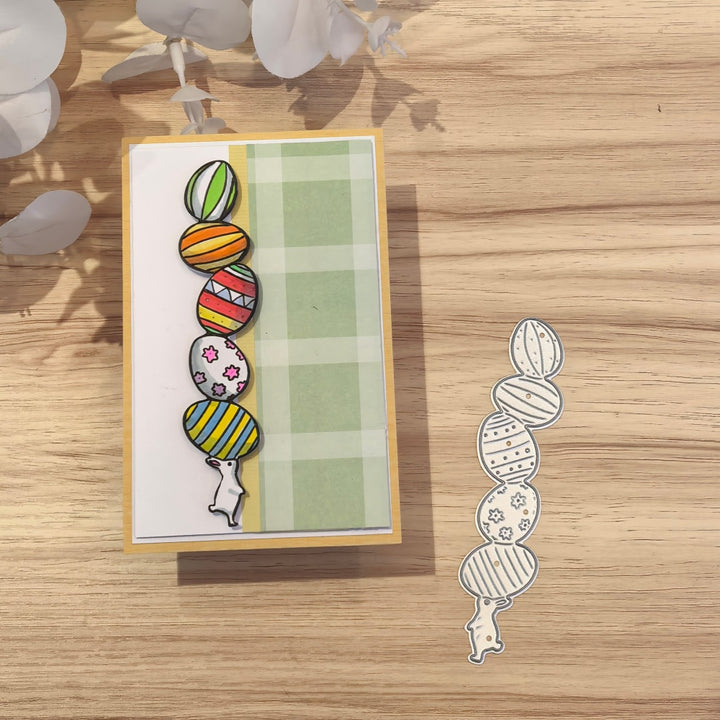 Kokorosa Metal Cutting Dies with Bunny Balancing Easter Eggs