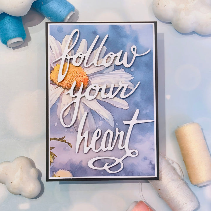 Kokorosa Metal Cutting Dies with Follow Your Heart Word