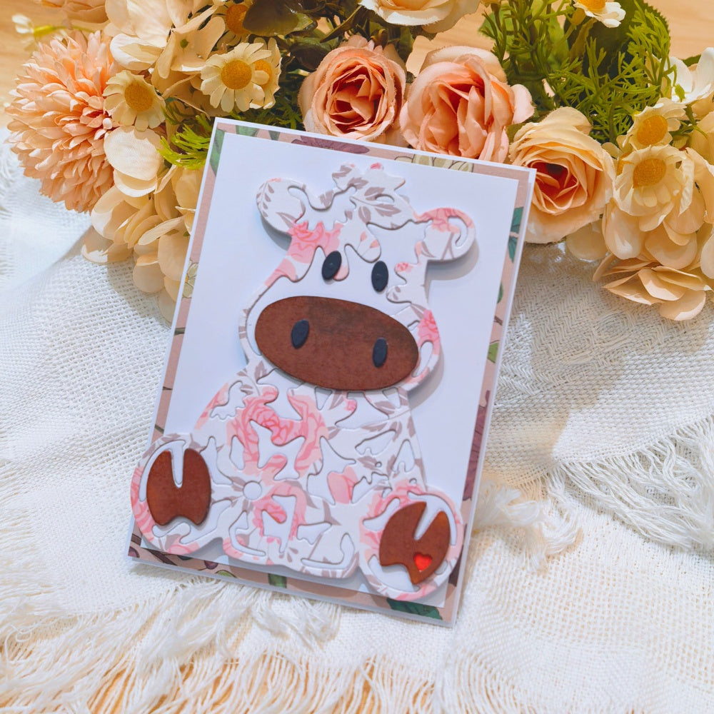 Kokorosa Metal Cutting Dies with Flower Cow