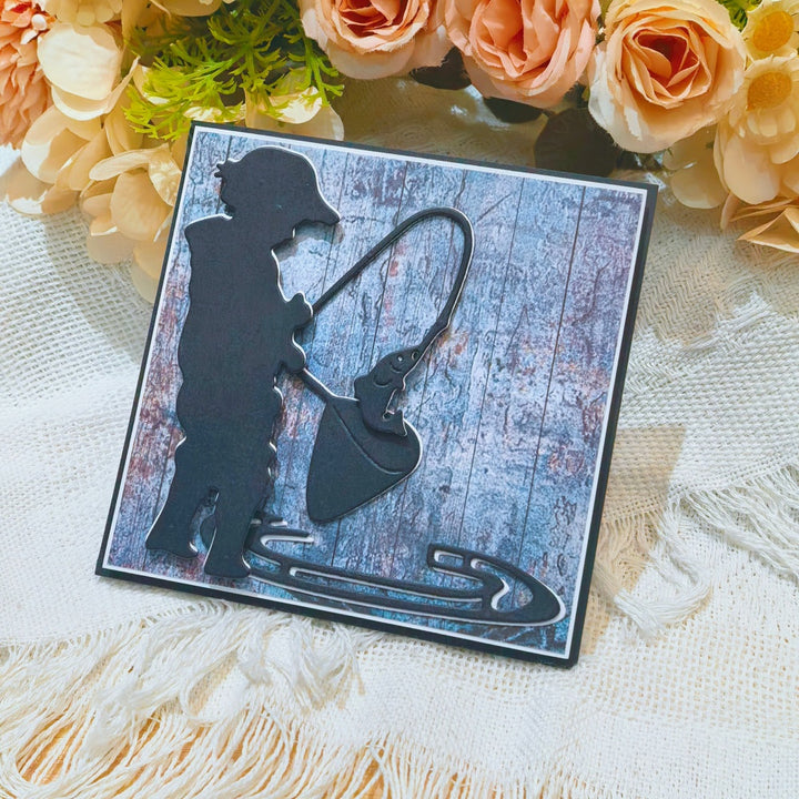 Kokorosa Metal Cutting Dies with Fishing Boy