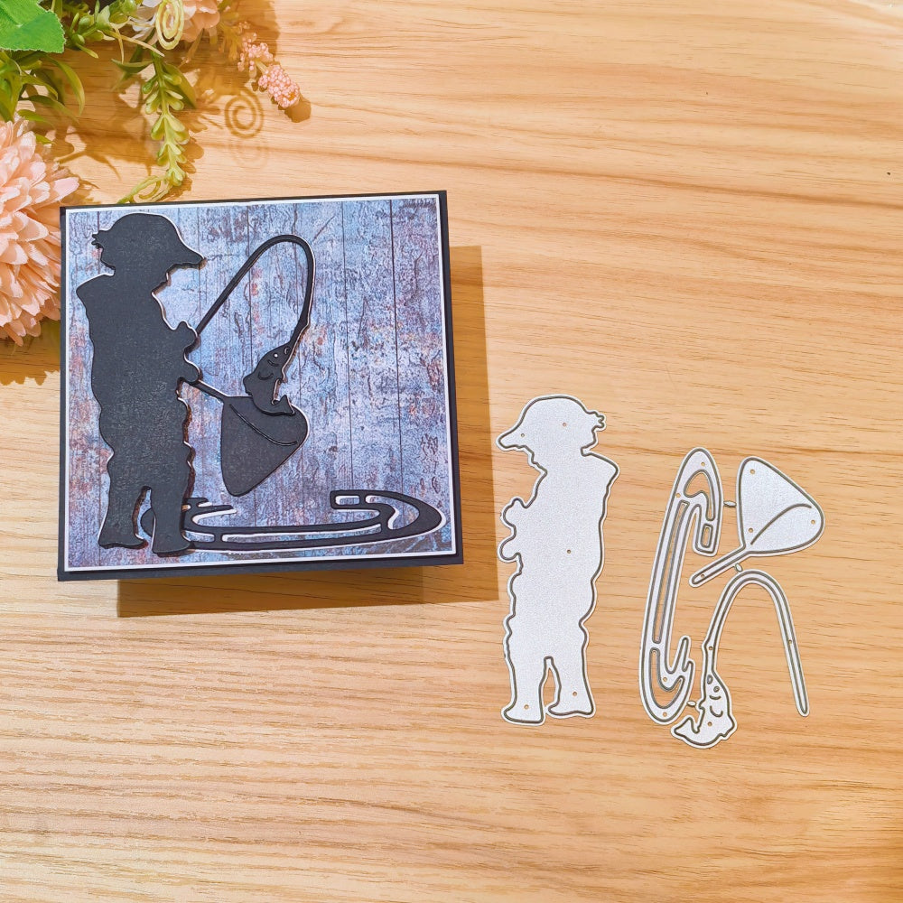 Kokorosa Metal Cutting Dies with Fishing Boy