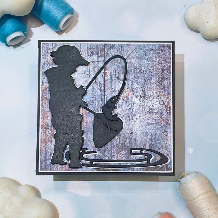 Kokorosa Metal Cutting Dies with Fishing Boy