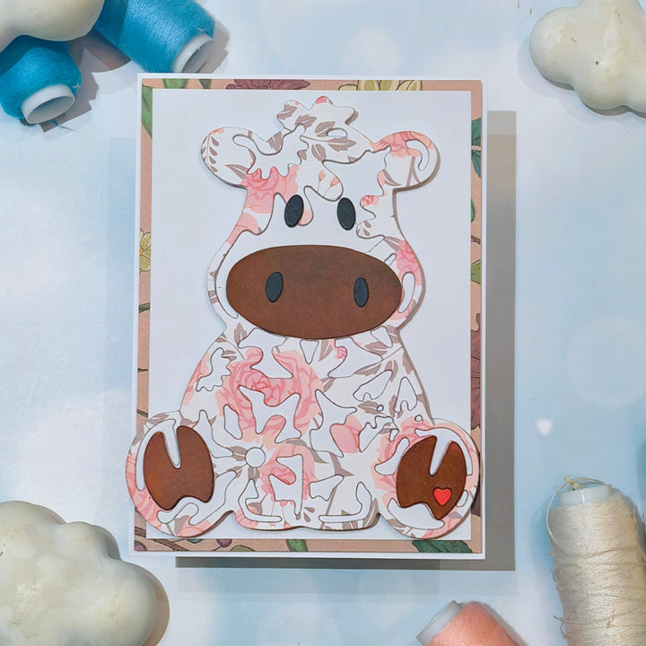Kokorosa Metal Cutting Dies with Flower Cow