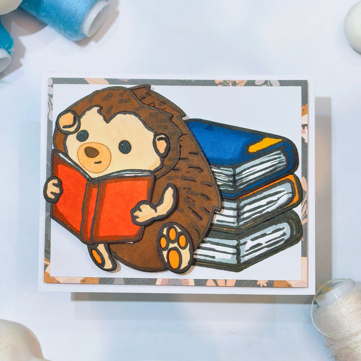 Kokorosa Metal Cutting Dies with Reading Hedgehog