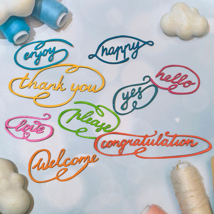 Kokorosa Metal Cutting Dies with Daily Phrases