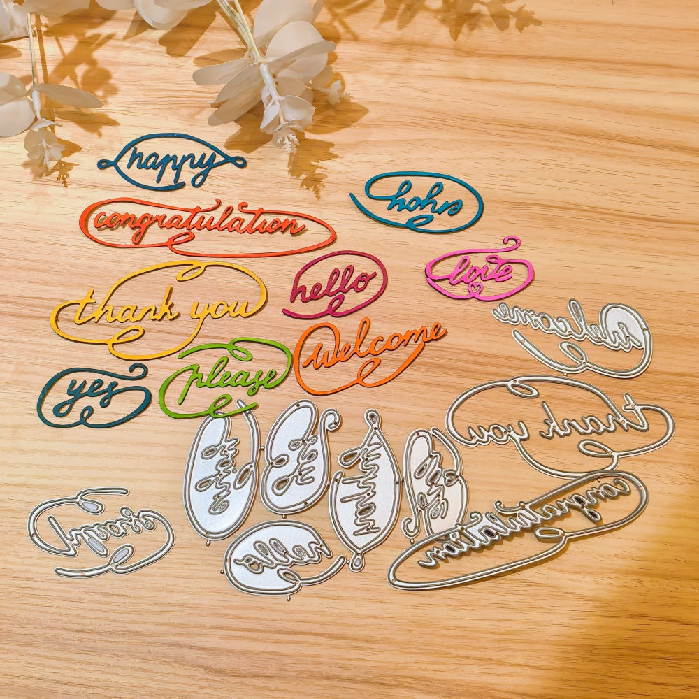 Kokorosa Metal Cutting Dies with Daily Phrases