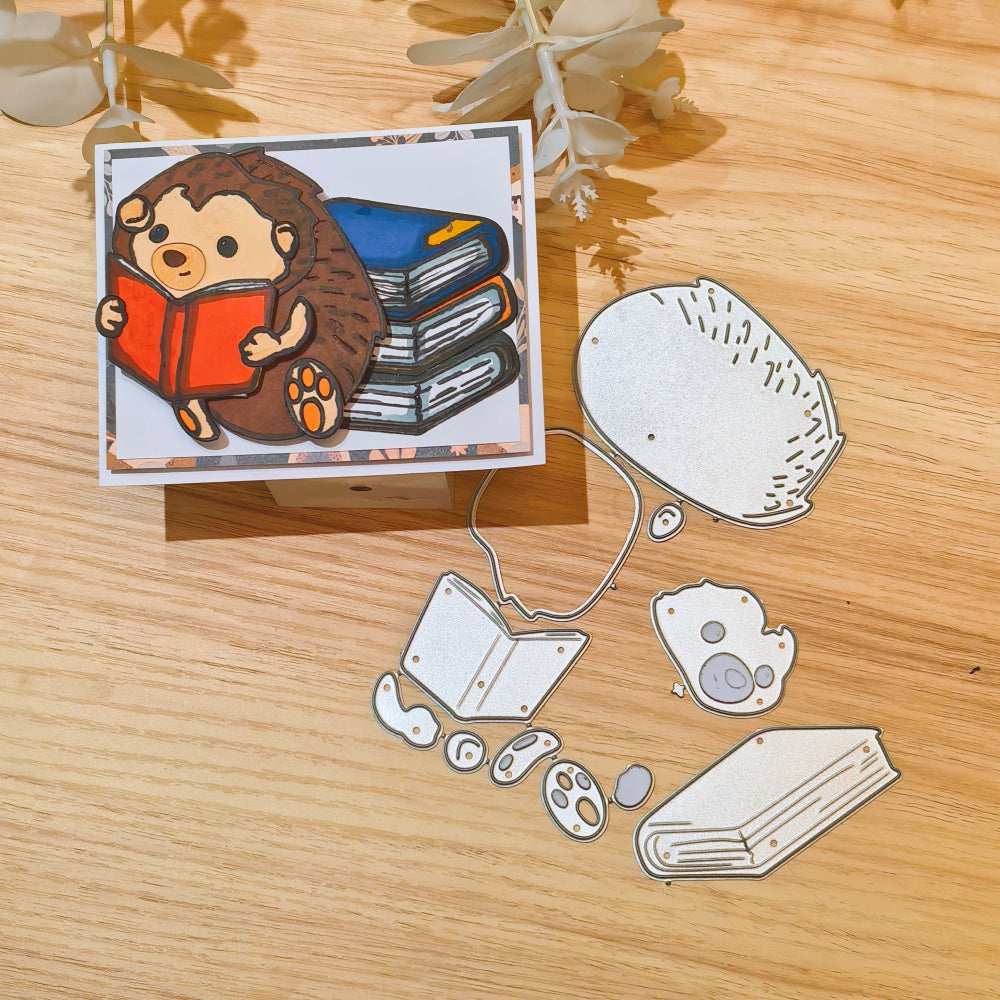 Kokorosa Metal Cutting Dies with Reading Hedgehog