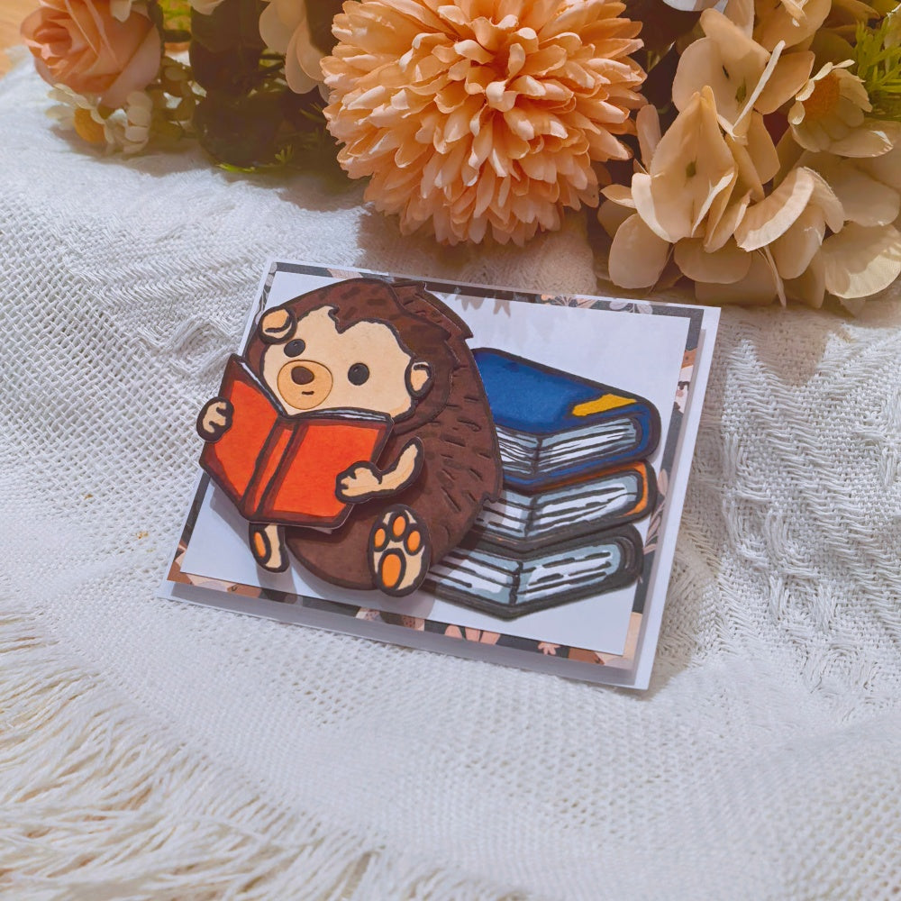 Kokorosa Metal Cutting Dies with Reading Hedgehog