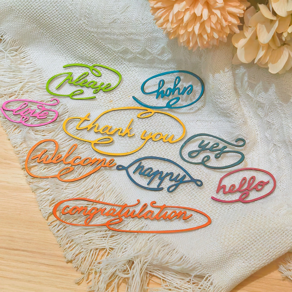 Kokorosa Metal Cutting Dies with Daily Phrases