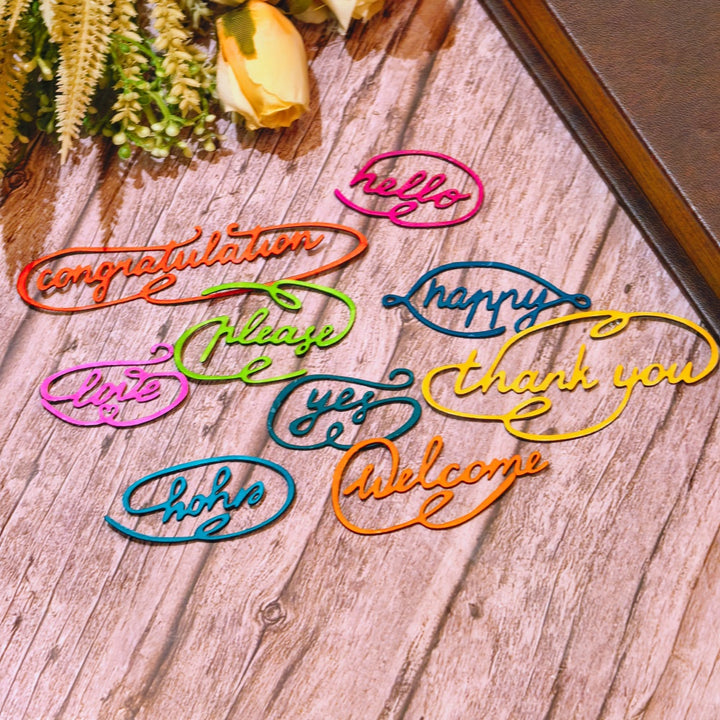 Kokorosa Metal Cutting Dies with Daily Phrases