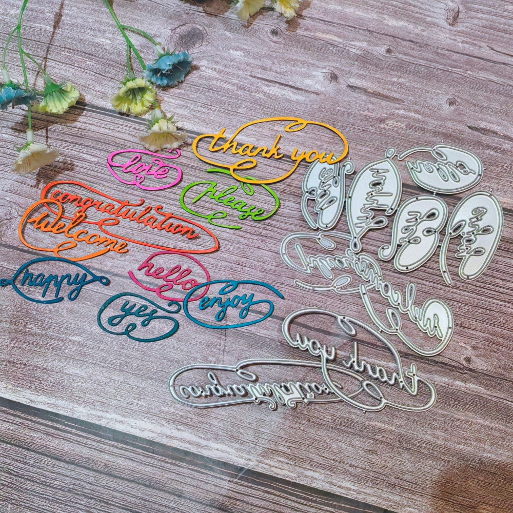 Kokorosa Metal Cutting Dies with Daily Phrases